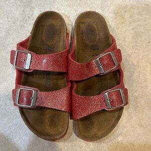 Birkenstock Arizona Pink Glitter Sandals 32